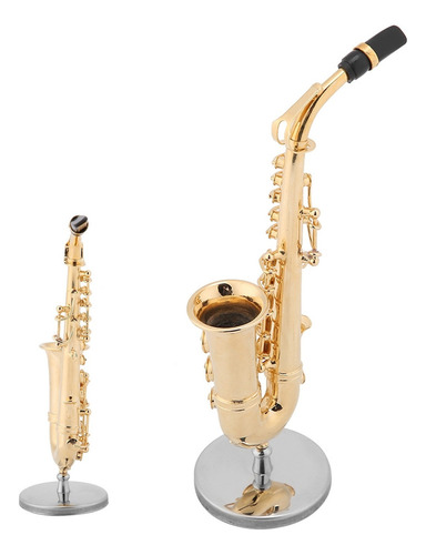 Réplica De Saxofón Alto En Miniatura Con Soporte Y Estuche D