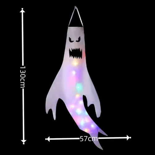 Fantasma Colgante Con Luz Led De Halloween Para Halloween, N