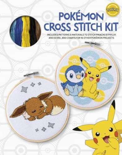 Libro: Pokémon Cross Stitch Kit: Includes Patterns And To &