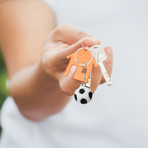Llavero Con Diseño De Fútbol, 10 Unidades, Llavero Colgante,