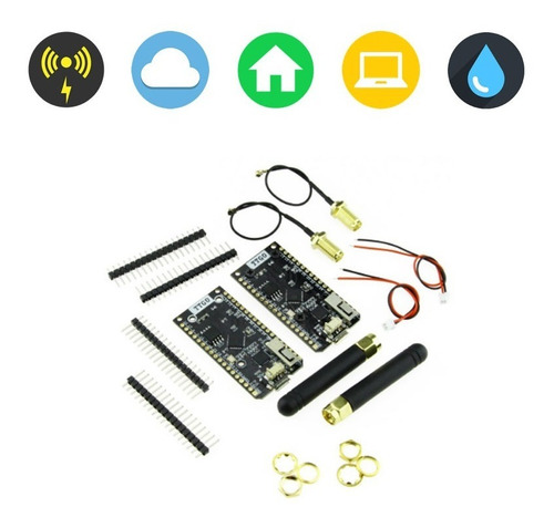 Imagen 4 de 8 de 2 X Ttgo Lora Esp32 Oled 915 Mhz | Arduino Usb Antena Usb