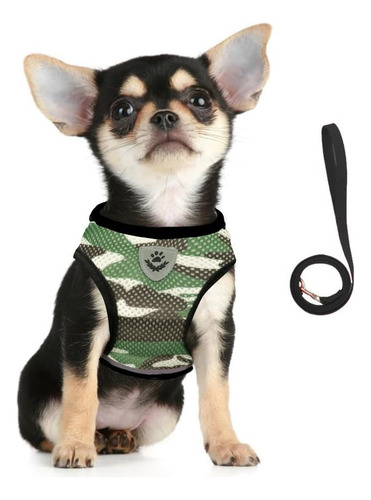 Juego Arnés Correa Perro/gato Malla Suave Ajustable