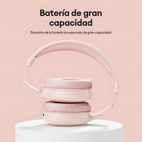 Auriculares Inalámbricos Bluetooth Plegables Lenovo Academia Training Th30, Color Rosa Rosa