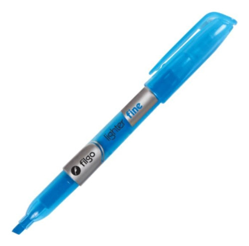 Resaltador Ezco Filgo Neon Biselado X 3 Unidades Color Celeste