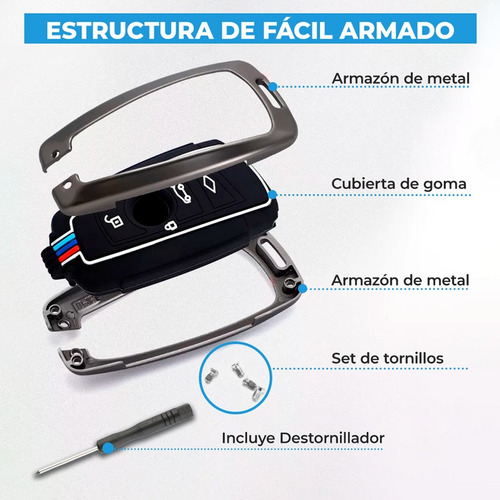 Funda Carcasa Llave Para Bmw Serie 5 Gt F10 F07 2011 A 2016