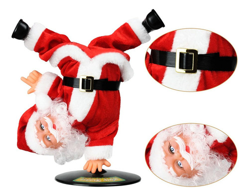 Navidad Invertida Rotación Papá Noel Cantando Bailando