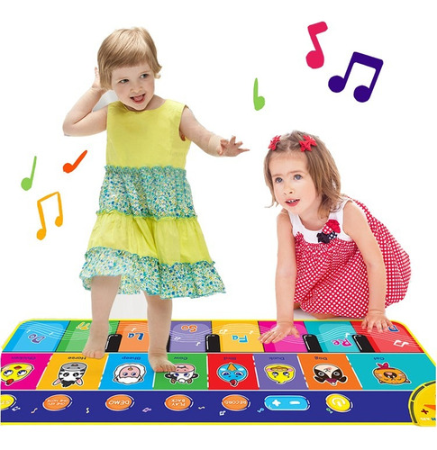 Alfombra Tapete Baile De Piano Musical Para Niños 100x36cm