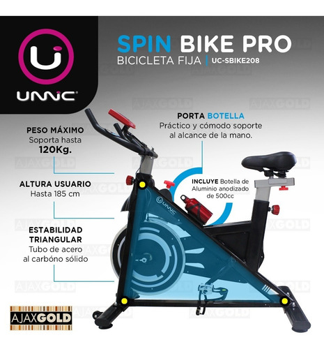 Bicicleta Fija Spinning Indoor Gym Bici Premium Profesional