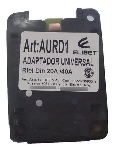 Adaptador Universal P/riel Din P/20 Y 40 A.p/interruptores