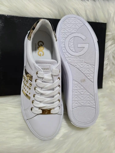 Tenis Guess/g Los Angeles Modelo Olinda Blanco | Envío gratis