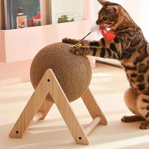 Juguete De Bola Con Poste Rascador Para Gatos, Soporte De