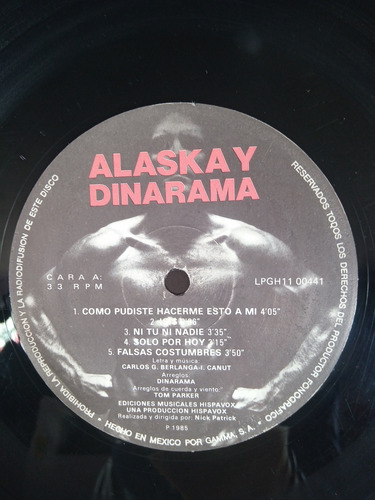 Lp - Alaska Y Dinarama - Ni Tu Ni Nadie - Gamma 1985 (Usado)