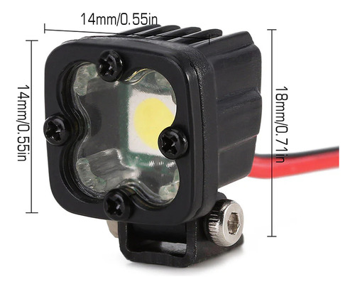 4 Faros Led Escala Crawler Traxxas Axial Wltoys Redcat D90