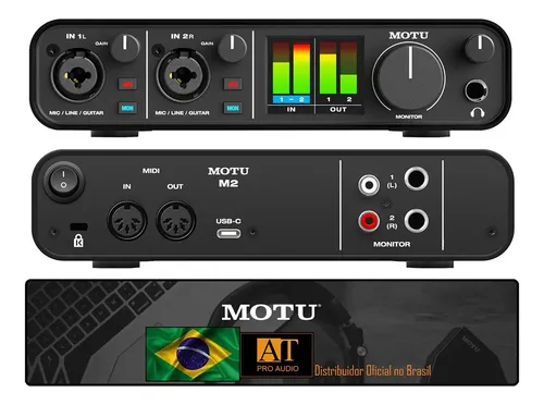 Motu M2 Interface Usb 2 Ins/2 Outs Midi 24bits/192khz
