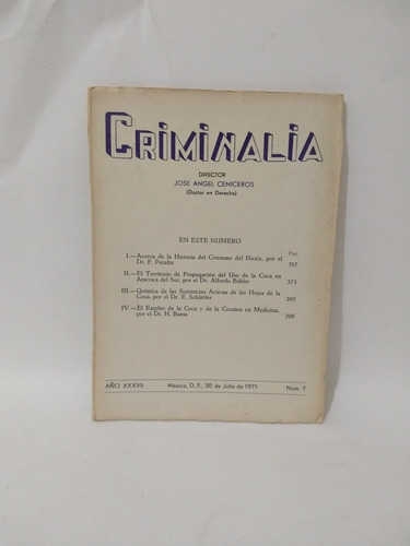 Revista Criminalia #7 1971