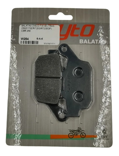 Balatas Traseras Honda Cbr250 Cb400 Yamaha Fz6r Triumph W254