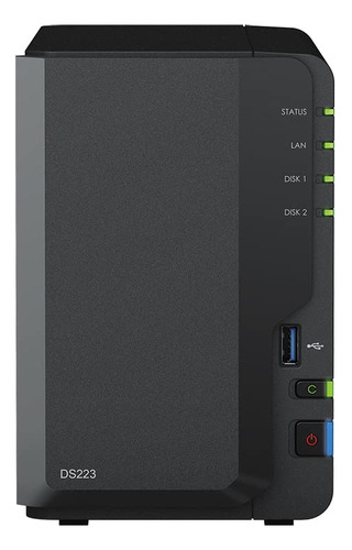 Nas Synology Ds223 Quad Core 1.7 Ghz 2gb Ddr4 Sin Discos