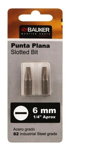 Punta Plana Destornilladores 6mm  X 2und