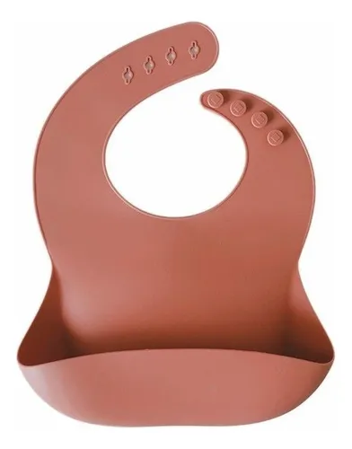 Babero Ajustable De Silicona Terracota
