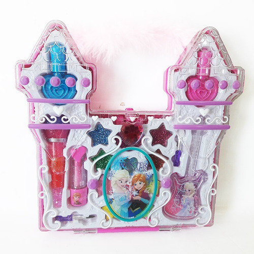 Kit Maquiagem Infantil 19 Pçs Castelo De Gelo Frozen Disney