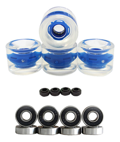 / 4 Piezas 70mm Iluminar Las Ruedas De Patineta Longboard
