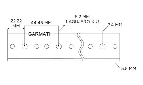 Perfil Montaje Equipos Agujeros Pasante 71 Cm 16 Unidad Rack