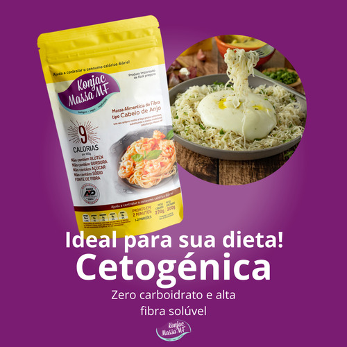 Kit 14 Tipo Macarrão Konjac Noodles + Cabelo De Anjo Dieta
