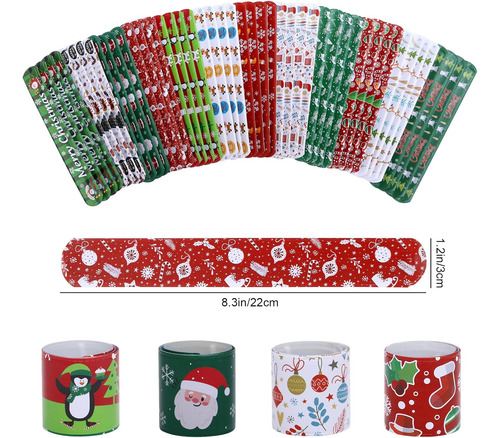 48 Pulseras Navideñas Con Bofetadas, Bofetadas Navideñas Par