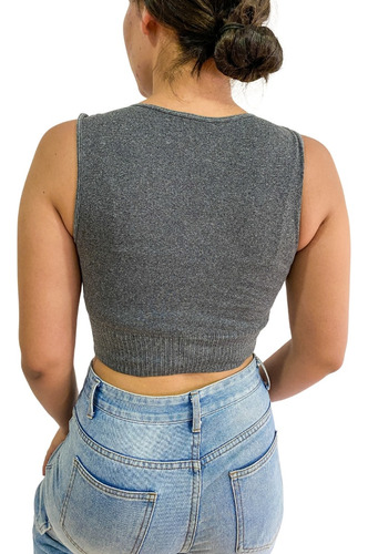 Blusa Mujer Rb Seamless Crop Top Sisado