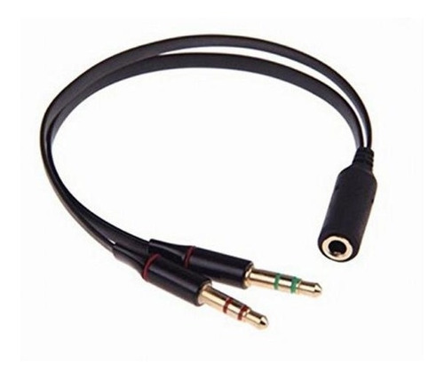 Splitter Adaptador En Y Dual 3.5mm Audio Microfono Auricular