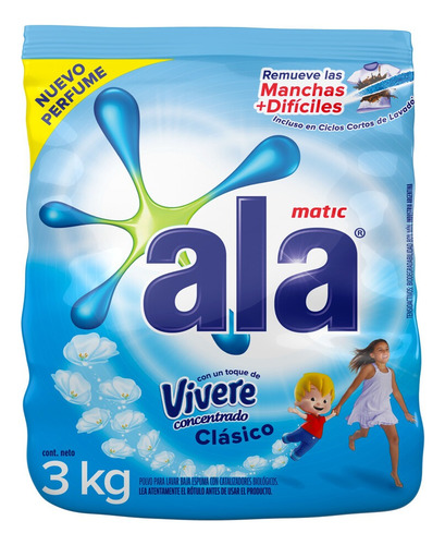 Jabón en polvo Ala Matic Toque de Vívere bolsa 3 kg