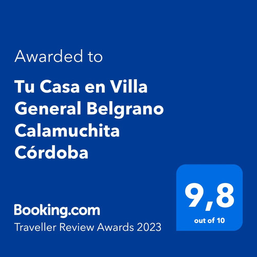 Alojamiento Cabaña Céntrica Y Tranquila De Alquiler Temporario Muy Confortable En El Centro De Villa Gral. Belgrano. Calamuchita
