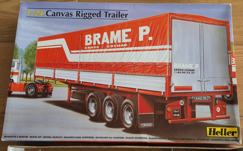 Heller Vagon De Trailer Completo Deplastico Para Armar 1/24 (Usado)
