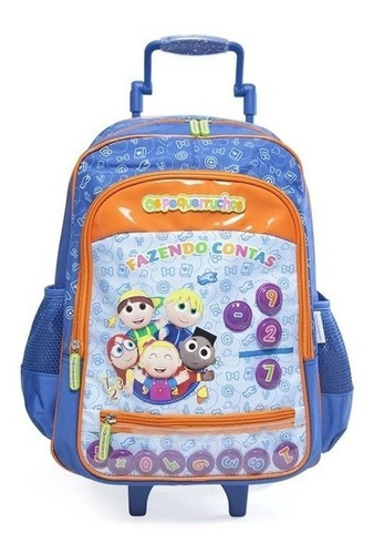 Mochila Rodinha Infantil Pequerruchos Fazendo Contas