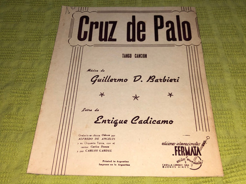 Partitura: Cruz De Palo - Guillermo D. Barbieri - Fermata