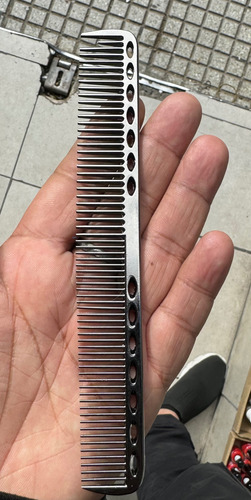 Peine De Aluminio Espacial Peluquería Barbería Profesional Gris Oscuro Espacial Aluminio