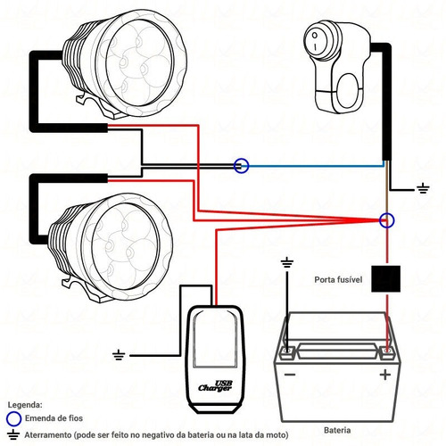 Imagem 6 de 10 de Farol Milha Led Auxilia Neblina Moto Bmw Triumph V-strom 60w