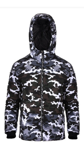 Campera Inflable Hombre Mockba By Farenheite Bilban Camu Gri