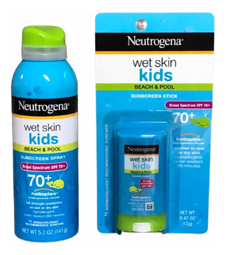 Imagem 1 de 4 de Kit Neutrogena Wet Skin Kids Fps 70+