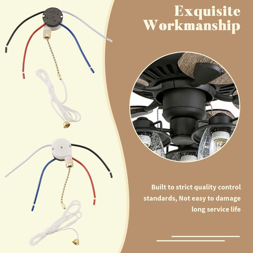Kit De Ventilador De Techo De 3 Velocidades Y 4 Cables, Vent