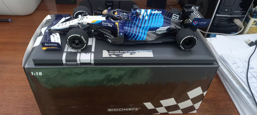 F1 Williams Fw43b Russell 1/18 Tributo Frank Minichamps Azul