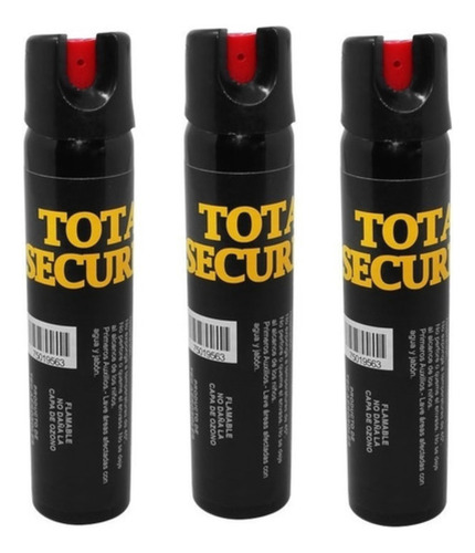 3 Gas Pimienta Grande 135 Ml Defensa Seguridad