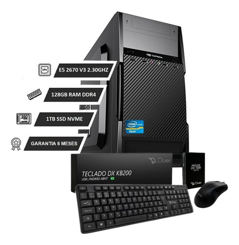 Servidor Xeon E5 2670 V3 12 Núcleos 128gb Ram 1tb Ssd Nvme