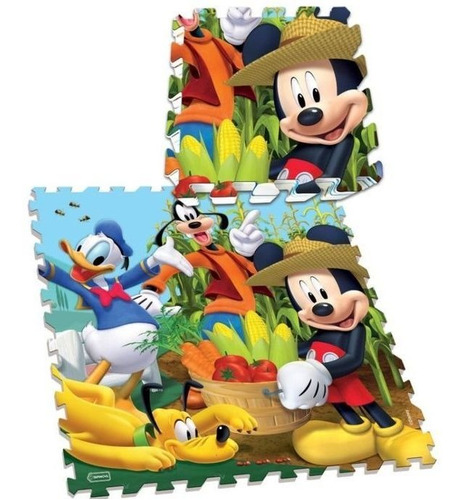 Piso De Goma - Disney Junior Mickey - 9 Piezas - 