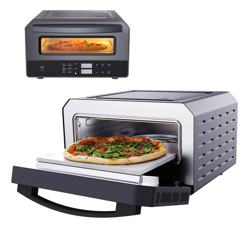 Horno Electrico Para Pizza Avera Hpe01 12 6 Funciones 400°c Color Gris Oscuro