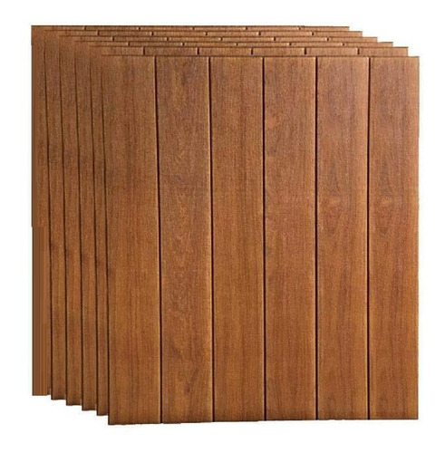 Imagem 2 de 7 de Painel 3d Papel Parede Espuma Adesivo Lavável Cubos Madeira