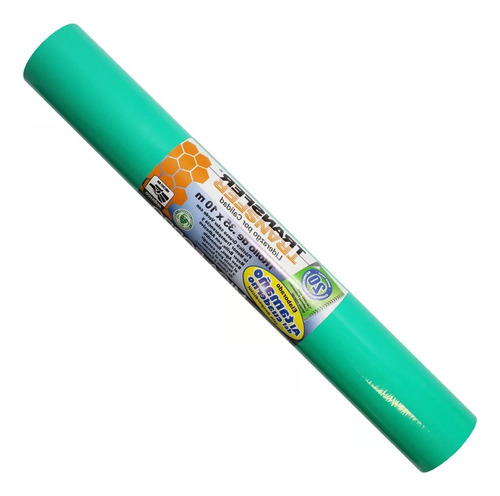 1 Rollo De Papel Contac Mica Adhesivo Transfer 35cm X 10m Verde Claro Brilloso