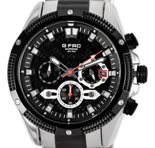 Reloj G-force Gf8021 Cronografo Funcional Acero + Estuche