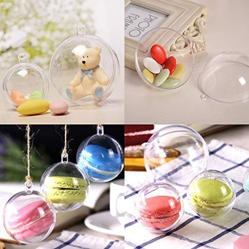 Pack 12 Esferas Acrílico Para Rellenar Y Decorar 8cm