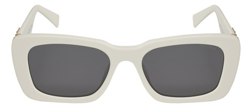 Miu Miu Mu 07ys 142-5s0 Square Shape Gray White (Usado)